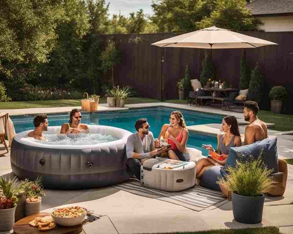 Assessing the value of inflatable hot tubs.