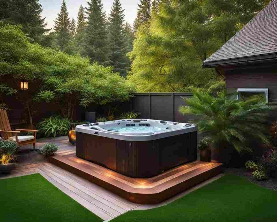 optimal location for inflatable hot tub