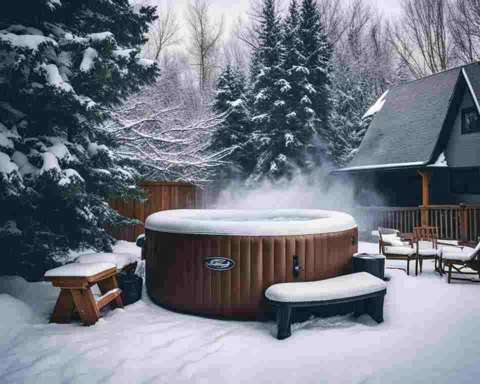 Winter maintenance for inflatable hot tubs.