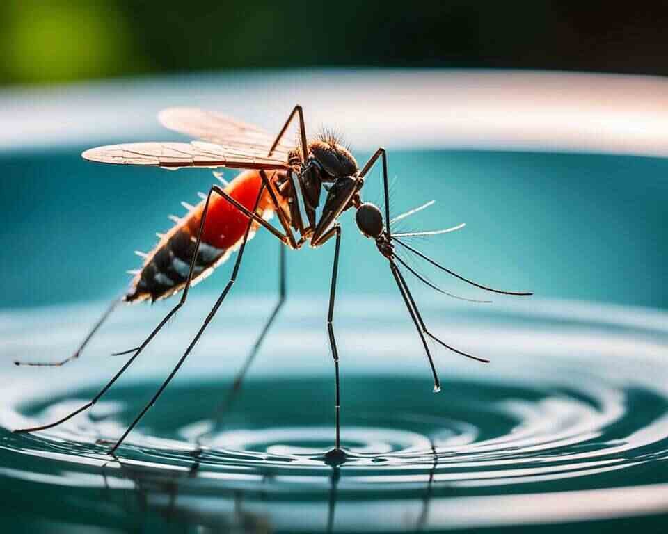 A mosquito near a hot tub.