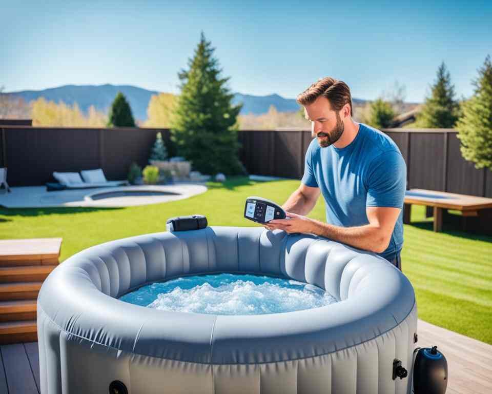 A person wondering why his inflatable hot tub is taking forever to heat up.
