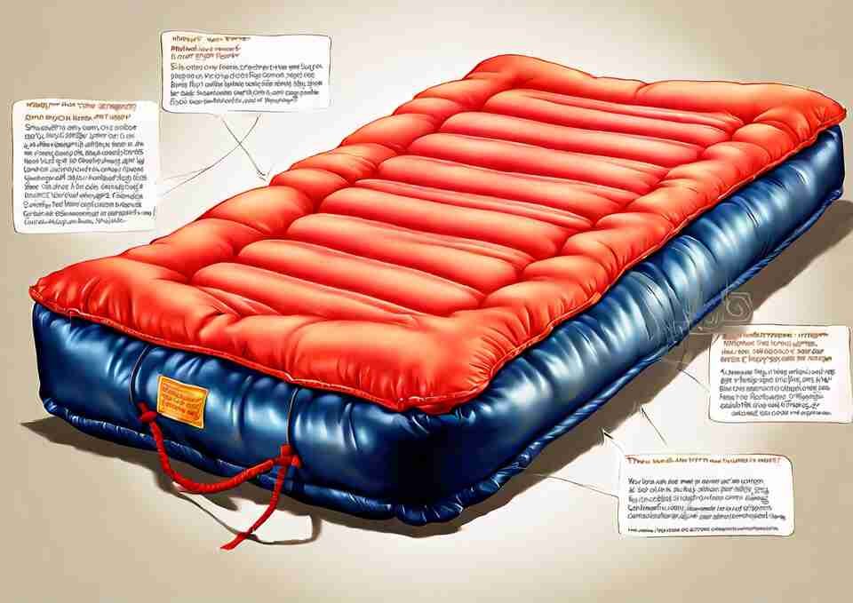 A deflating inflatable air mattress.